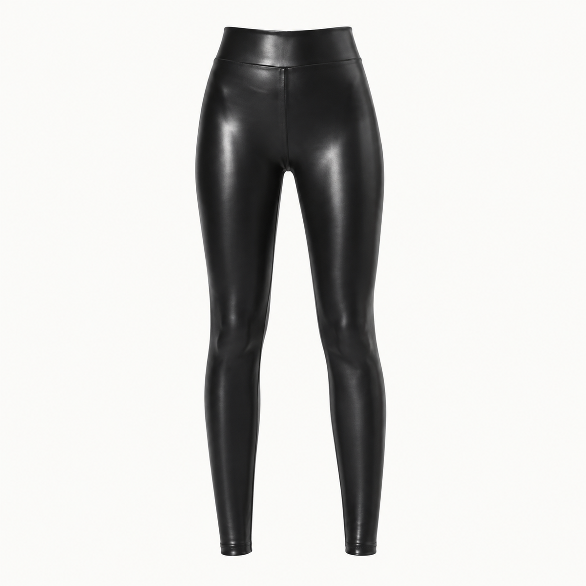 Women’s Matte Faux PU Leather Skinny Pants, High Waisted Butt Lifting Front Zipper Slim Trousers for Daily & Night Out`
